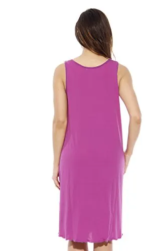 Medium Just Love Bright Purple Nightgown for Women - 1541B-Purple-M, Comfortable Sleep Dress Sleepwear