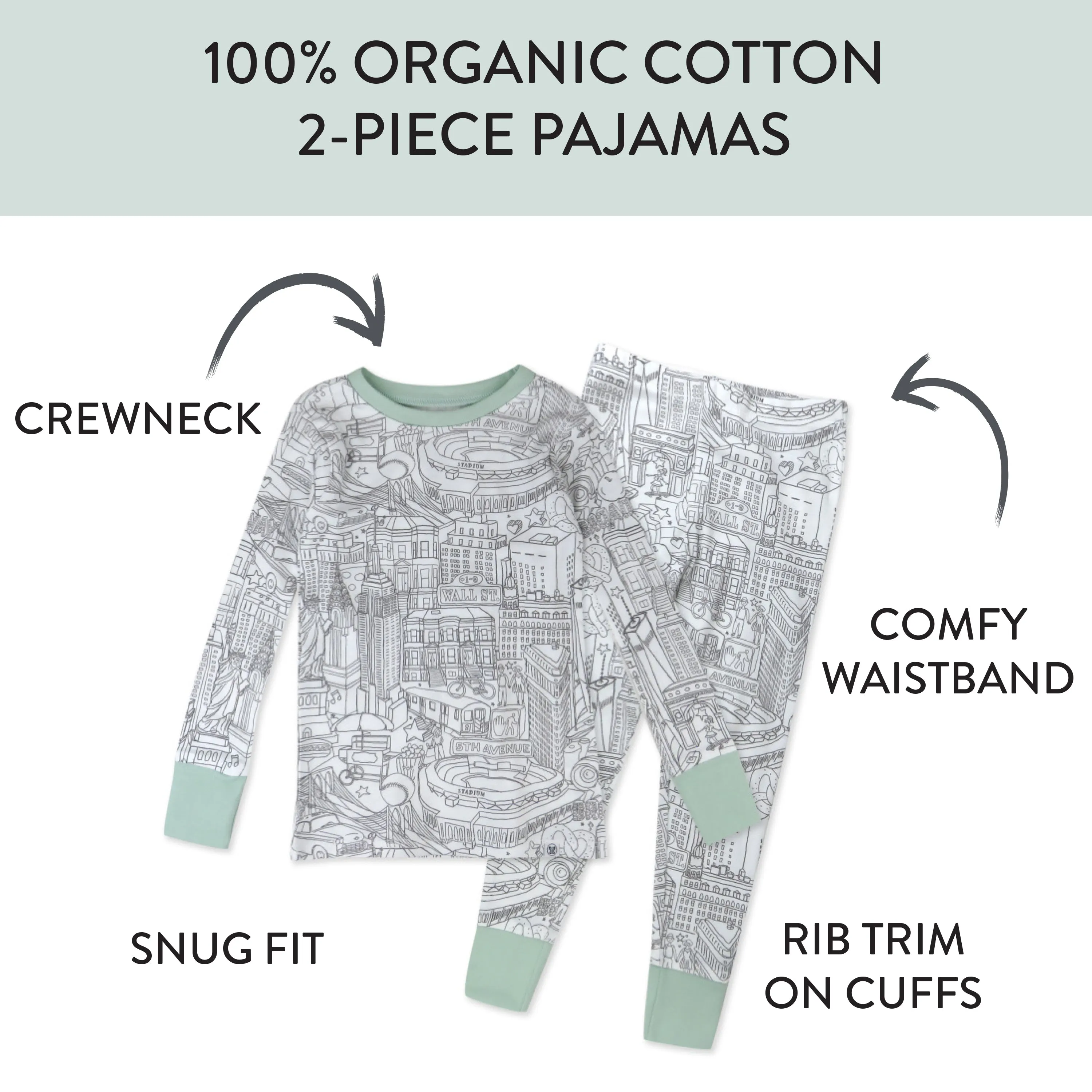 2-Piece Organic Cotton Pajamas