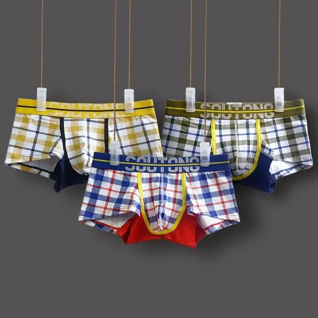 3 Pieces' and 'Lot of Men's Shorts Boxers Cotton Spandex Plaid Underwear