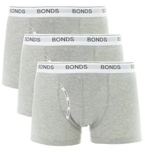 3 x Mens Bonds Guyfront Trunks Underwear Undies Grey Marle