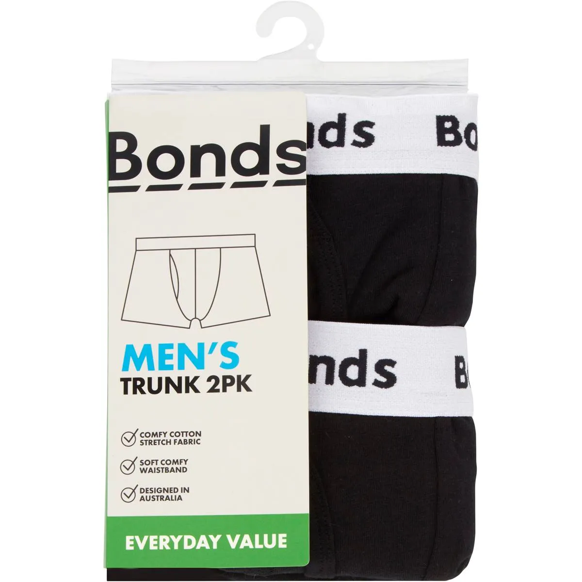 4 x Bonds Everyday Trunks Mens Underwear Assorted Shorts Briefs Jocks