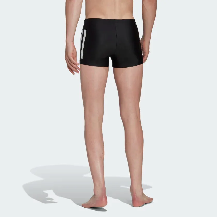 Adidas Bold 3 Stripes Swim Boxers - Black / White