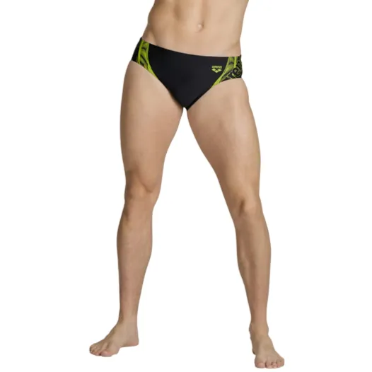 Arena Men's swimming pool briefs Briefs Graphic 005536 560 black green