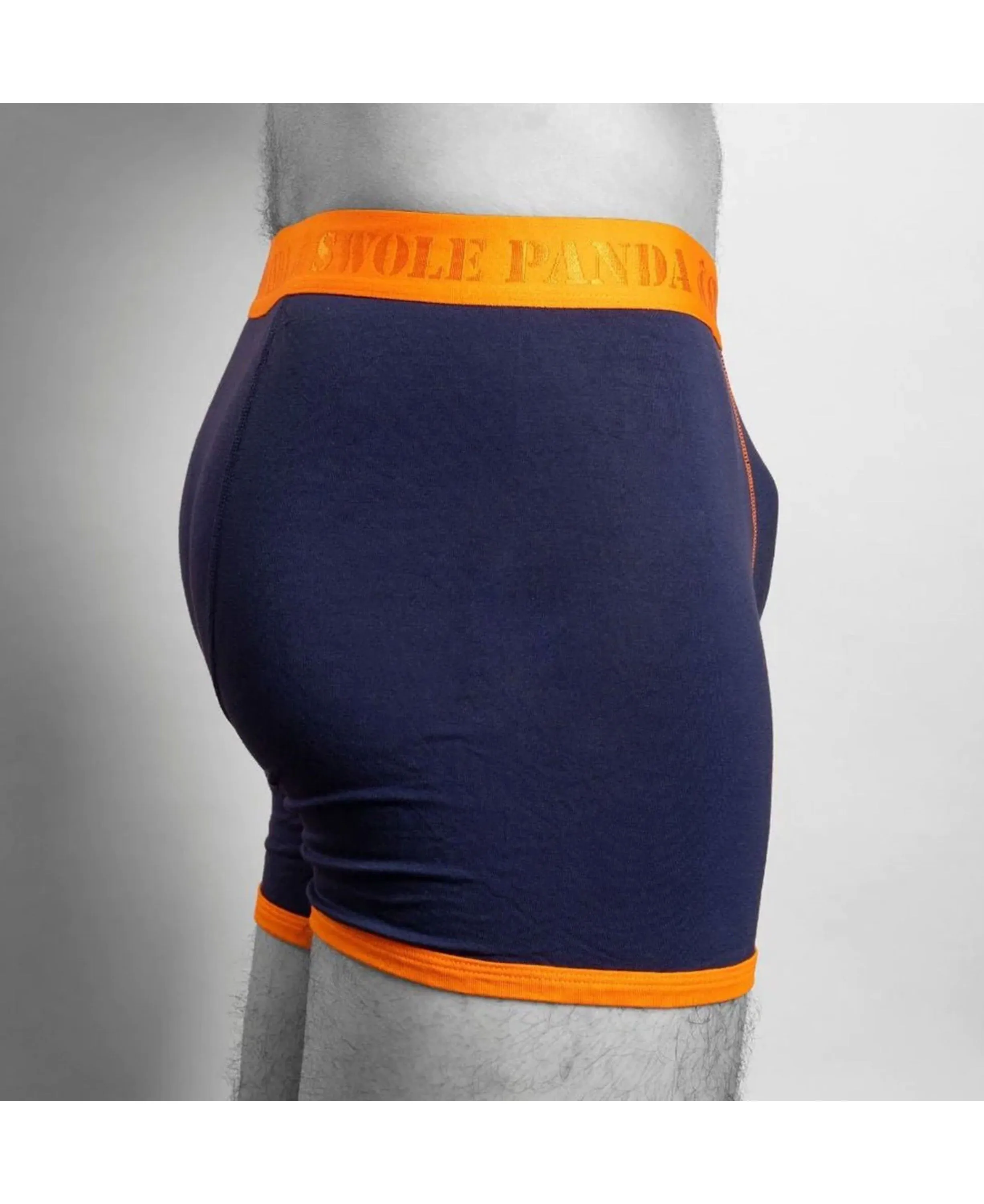 Bamboo Boxers - Navy/Orange Band