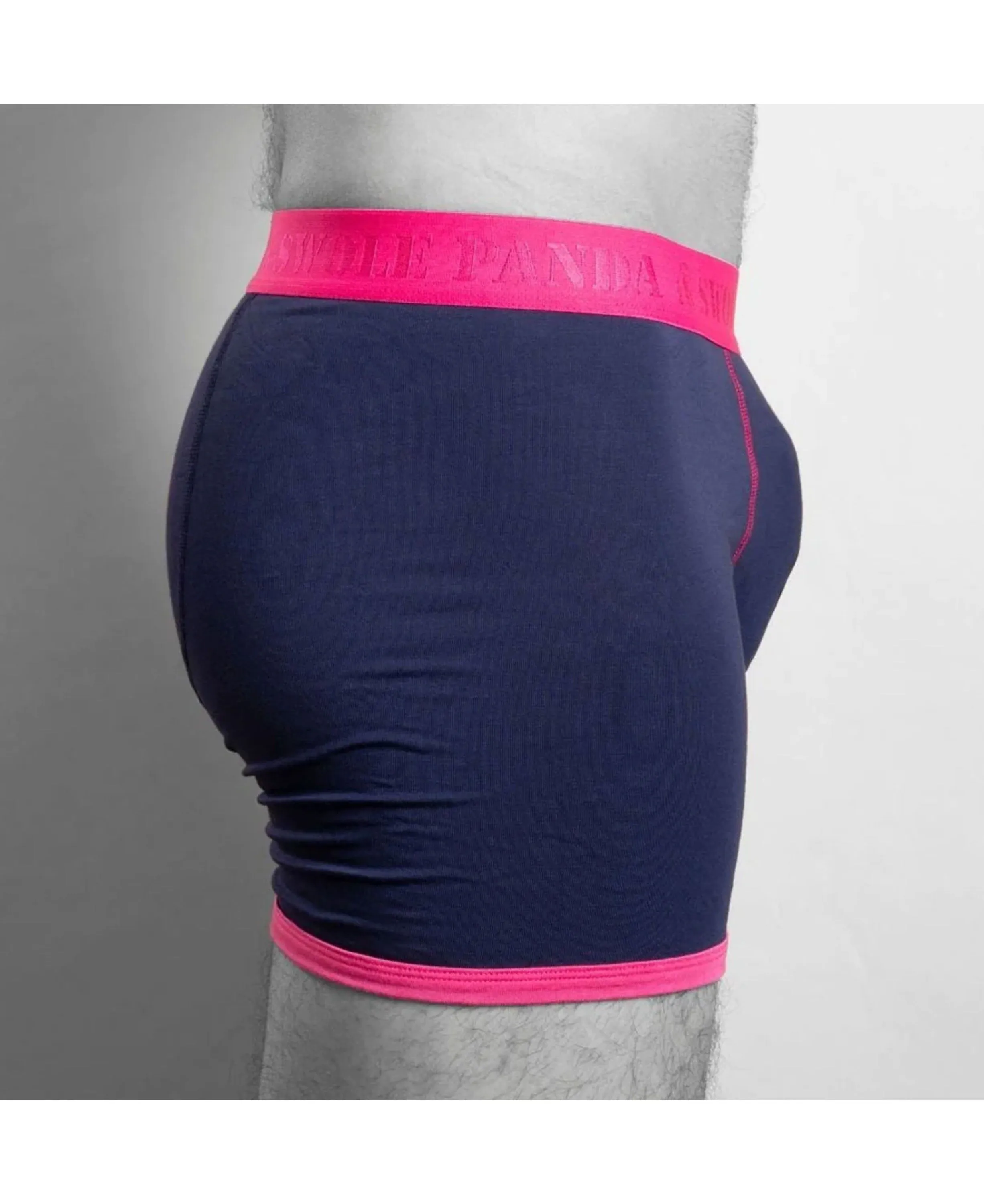 Bamboo Boxers - Navy/Pink Band