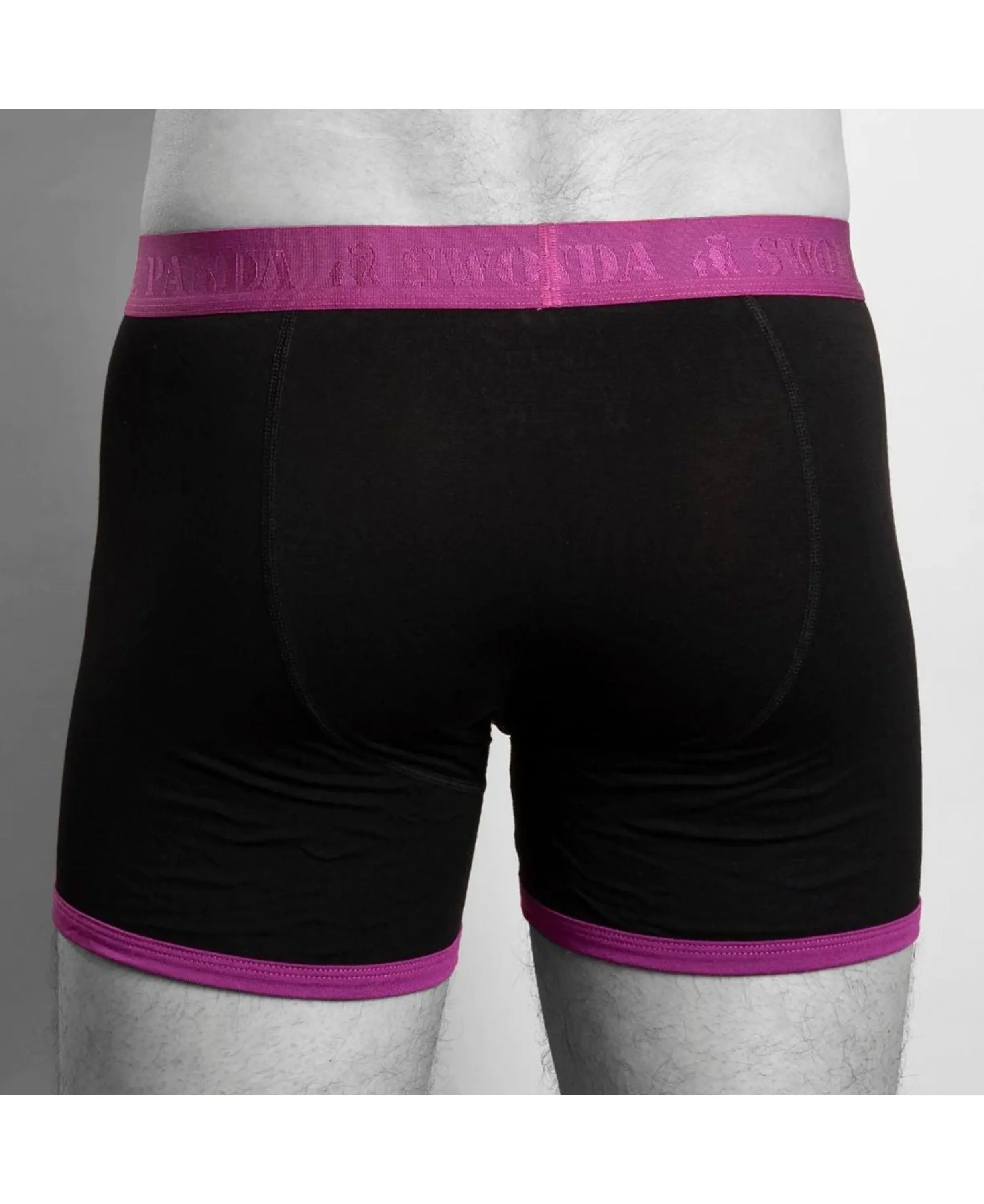 Bamboo Boxers - Navy/Purple Band