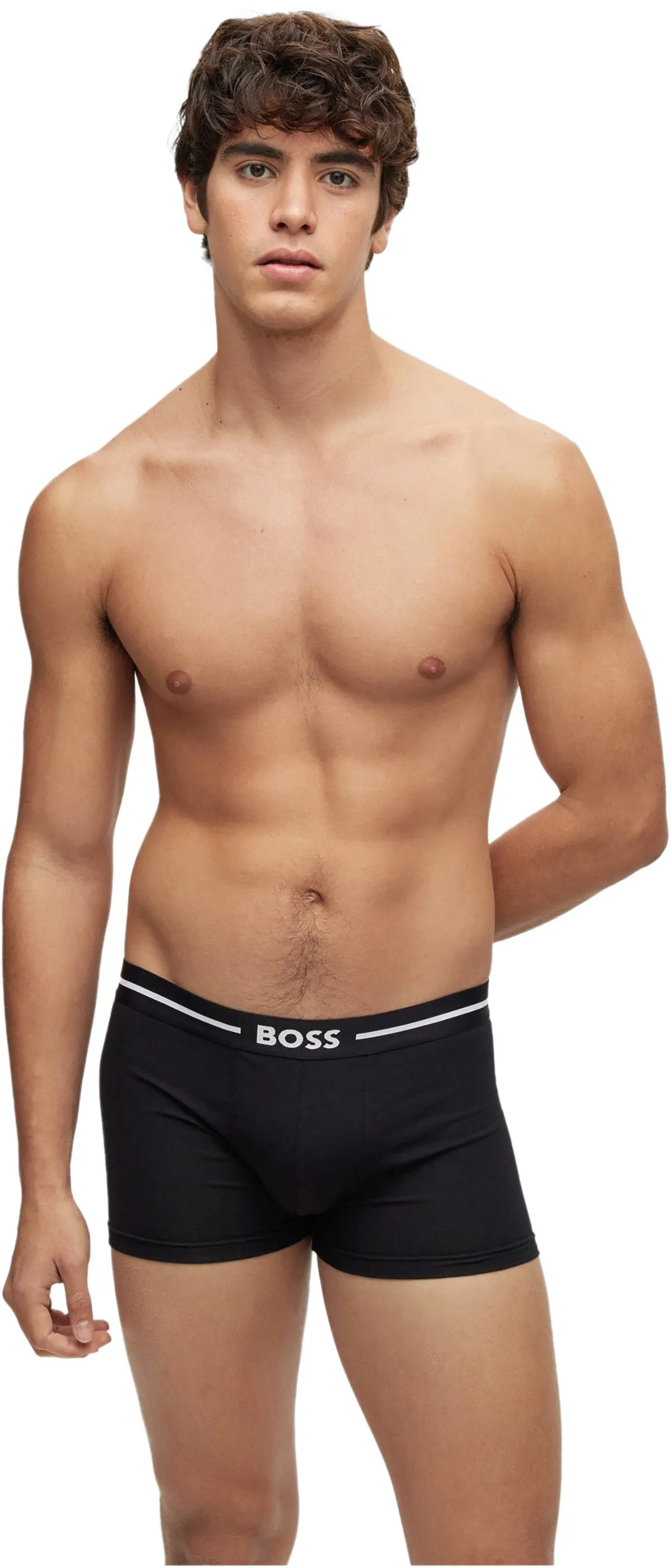 Boss Trunk 3 Pair Boxers In Red Black