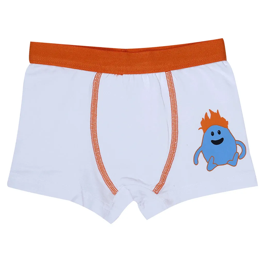 Boys Boxers c.410 White and Orange