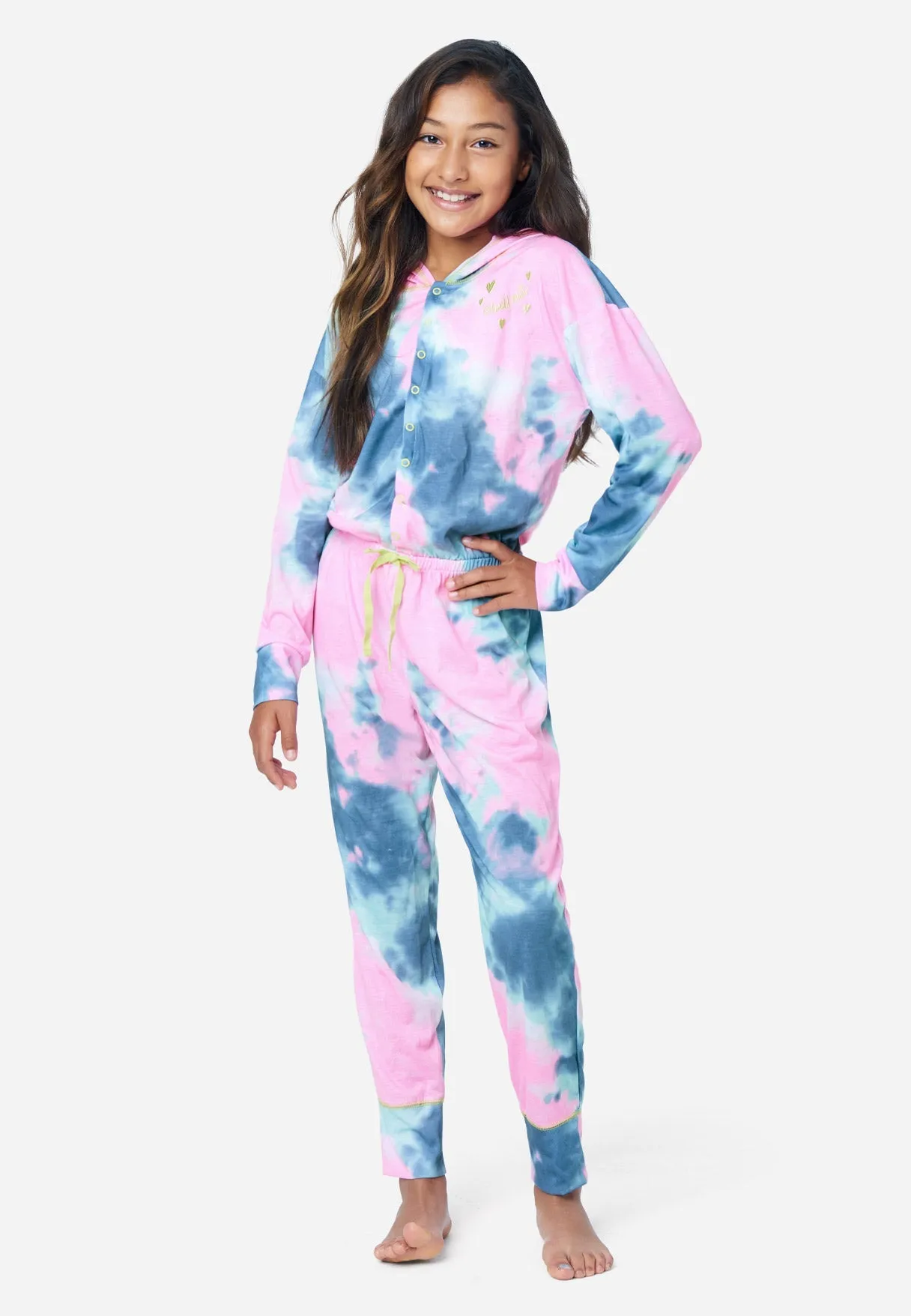 Button-Front Footless Pajamas