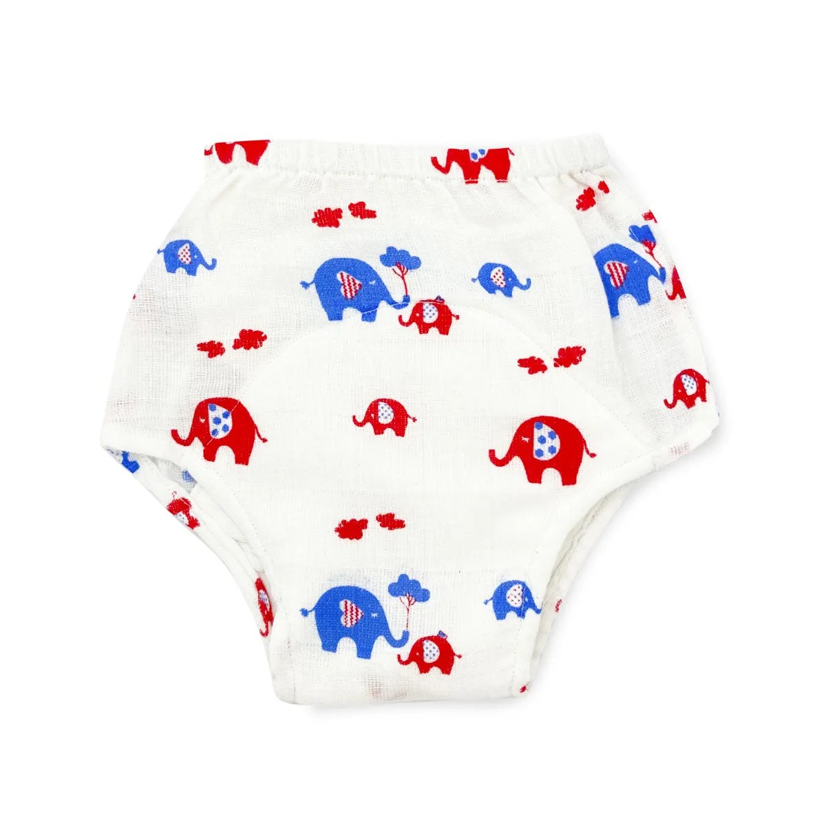 Buy 4 Get 2 Free -Organic Muslin Reusable Baby Diaper, Padded Underwear