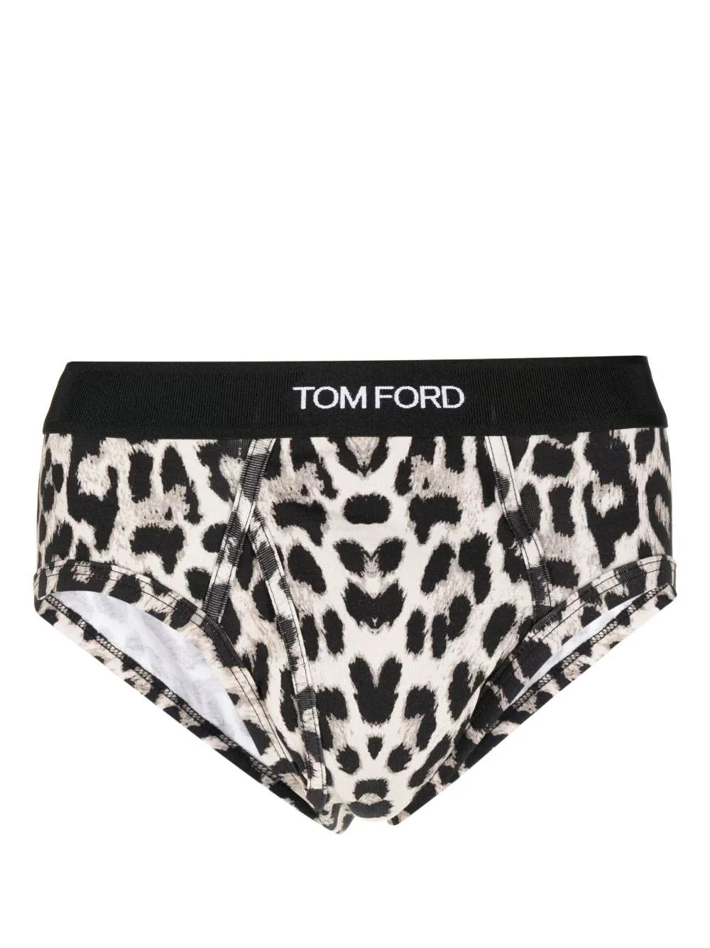 Cheetah-Print Logo-Waistband Briefs