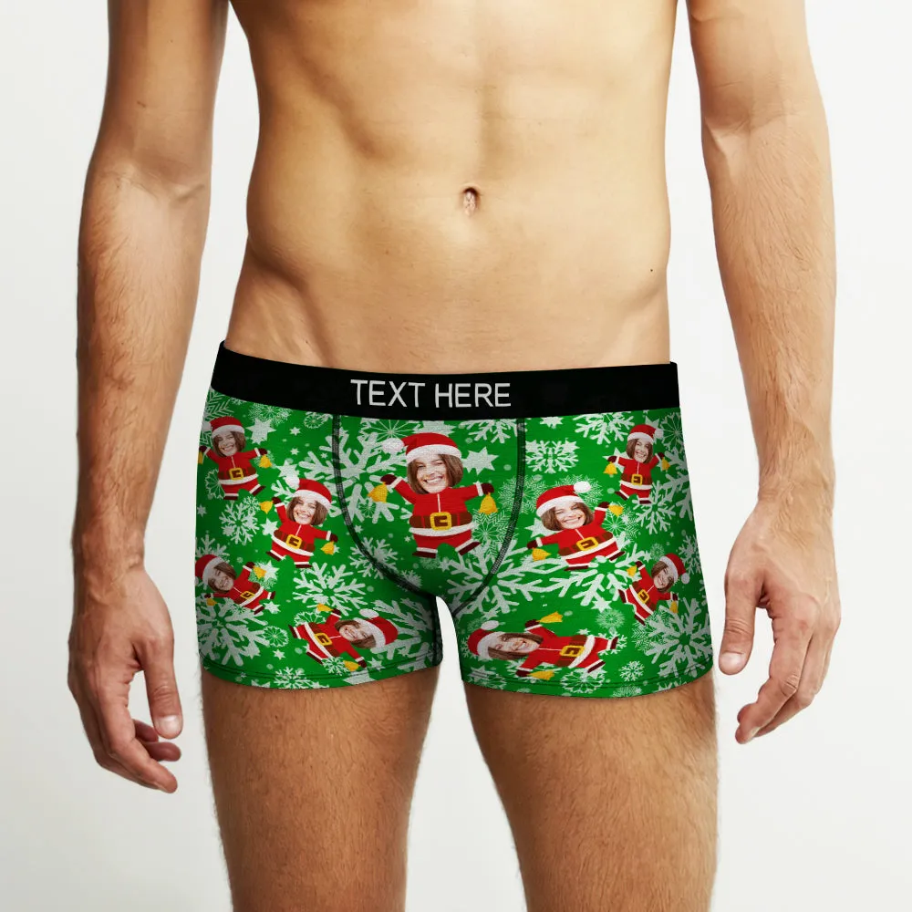 Funny Custom Mens Christmas Boxer Briefs - Unique Gift for Him - Festive Holiday Boxers