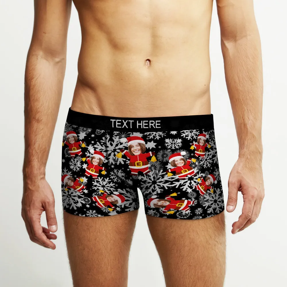 Funny Custom Mens Christmas Boxer Briefs - Unique Gift for Him - Festive Holiday Boxers