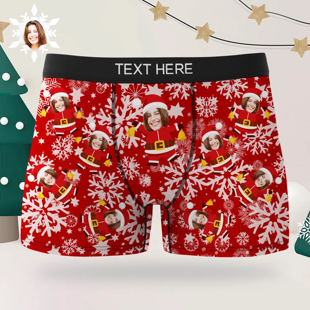 Funny Custom Mens Christmas Boxer Briefs - Unique Gift for Him - Festive Holiday Boxers