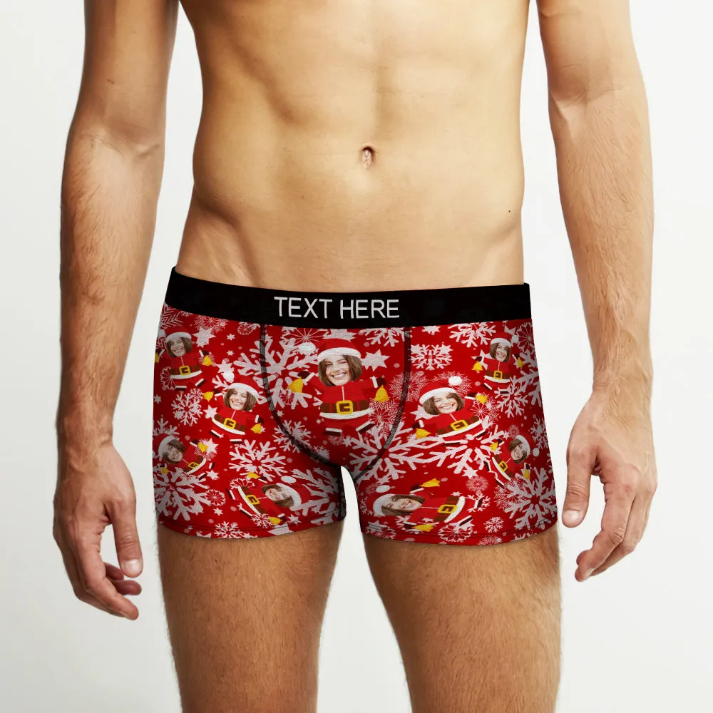 Funny Custom Mens Christmas Boxer Briefs - Unique Gift for Him - Festive Holiday Boxers