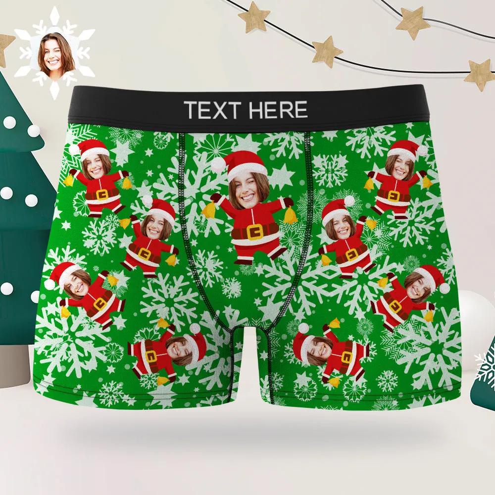 Funny Custom Mens Christmas Boxer Briefs - Unique Gift for Him - Festive Holiday Boxers