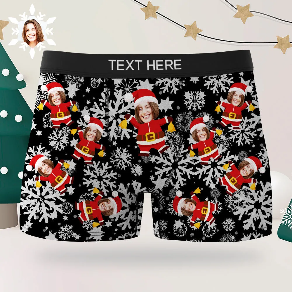 Funny Custom Mens Christmas Boxer Briefs - Unique Gift for Him - Festive Holiday Boxers