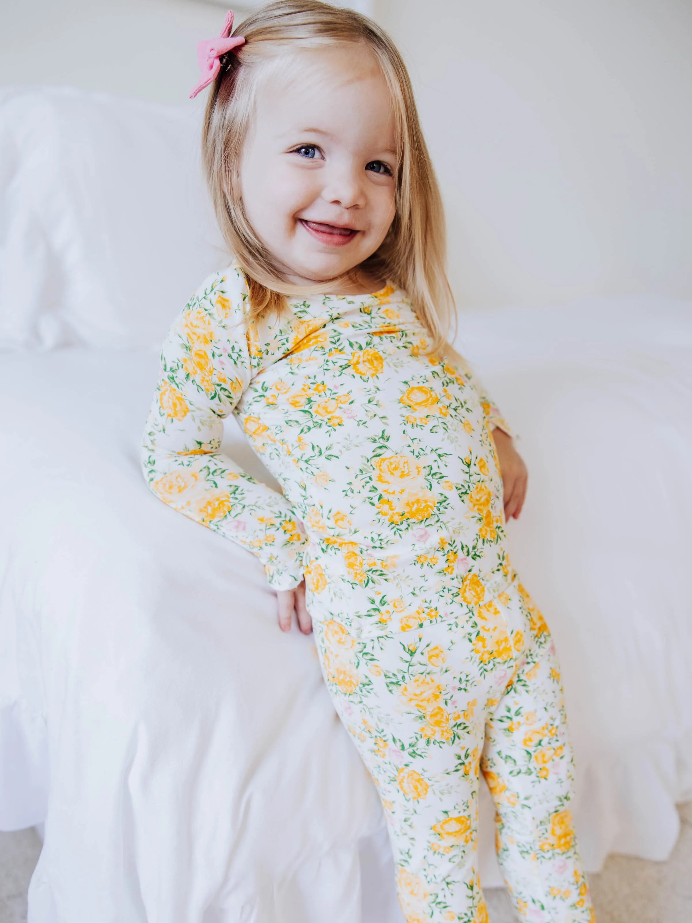 Cloud Fitted Ruffled Pajamas - Elina Rose