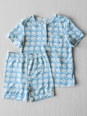 Cloud Short Set Pajamas - Come Back Carolina Blue