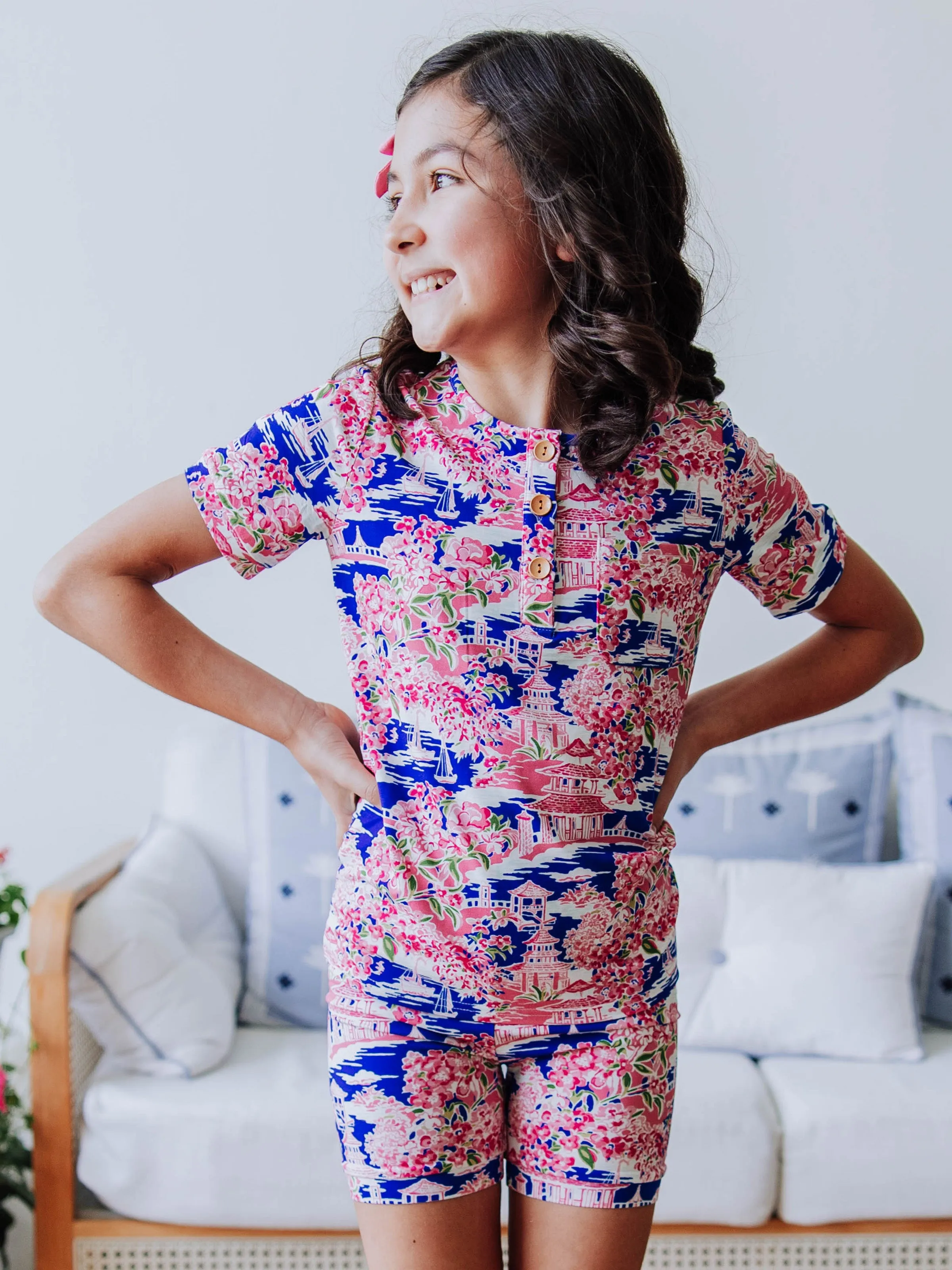 Cloud Short Set Pajamas - Floral Paradise