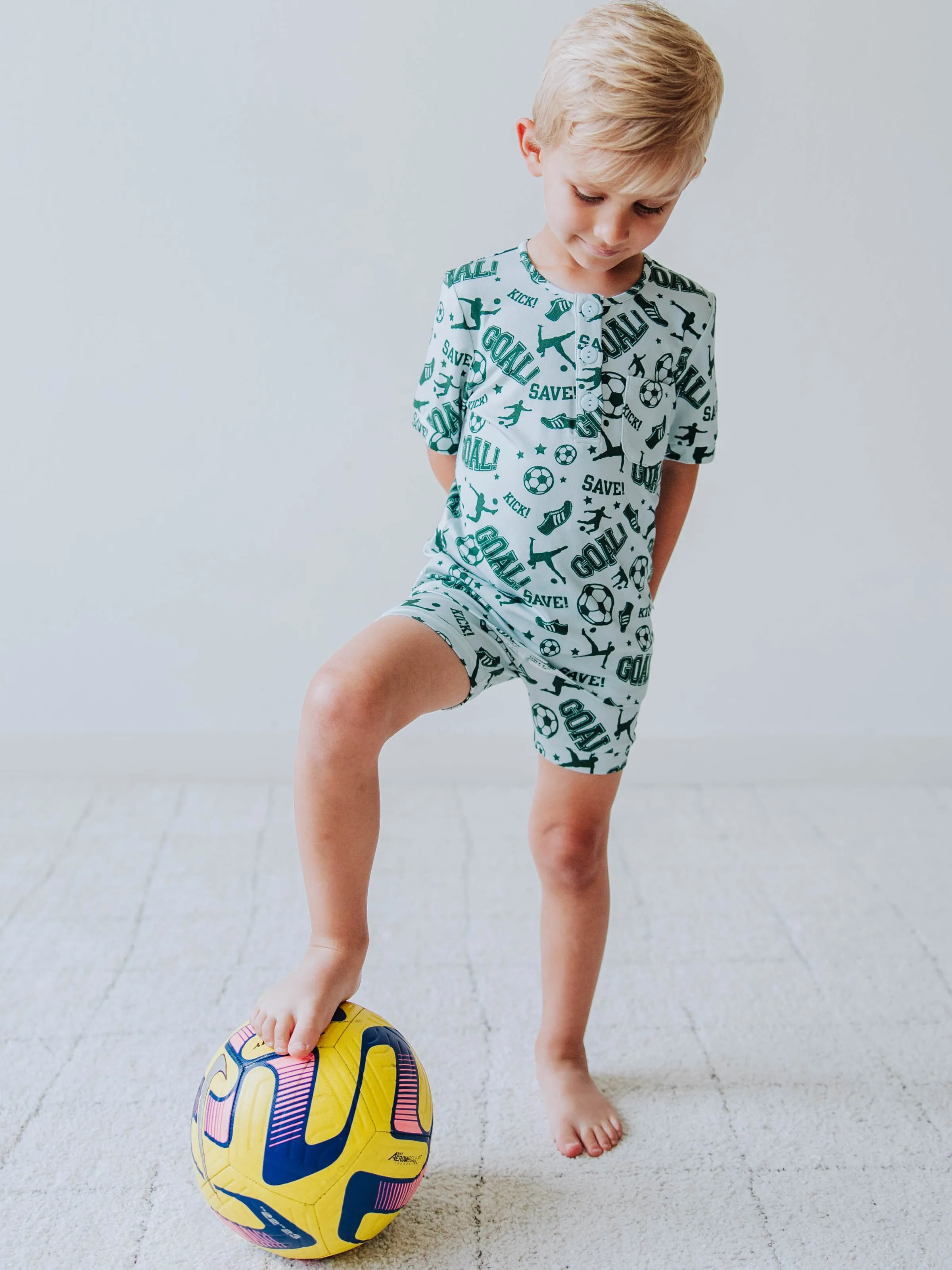 Cloud Short Set Pajamas - Kick Goal Save