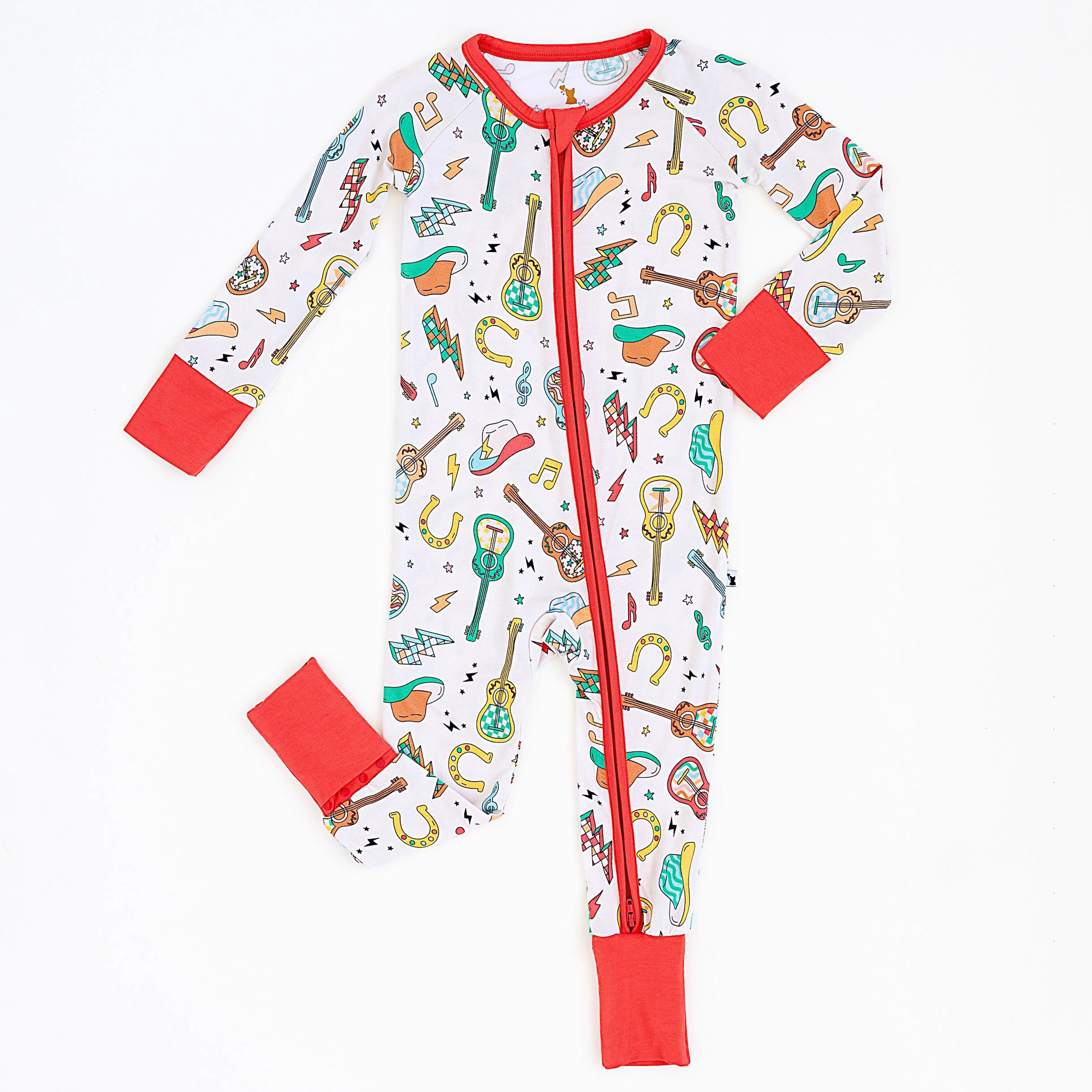 Cowboy Guitars Baby Bamboo Pajamas