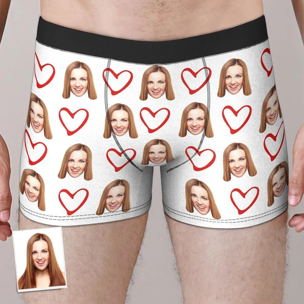 Custom Boxers with Face Custom Waistband Text Boxer Best Valentine's Day Gift for Him