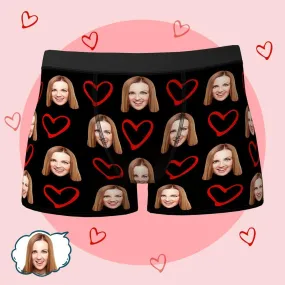 Custom Boxers with Face Custom Waistband Text Boxer Best Valentine's Day Gift for Him