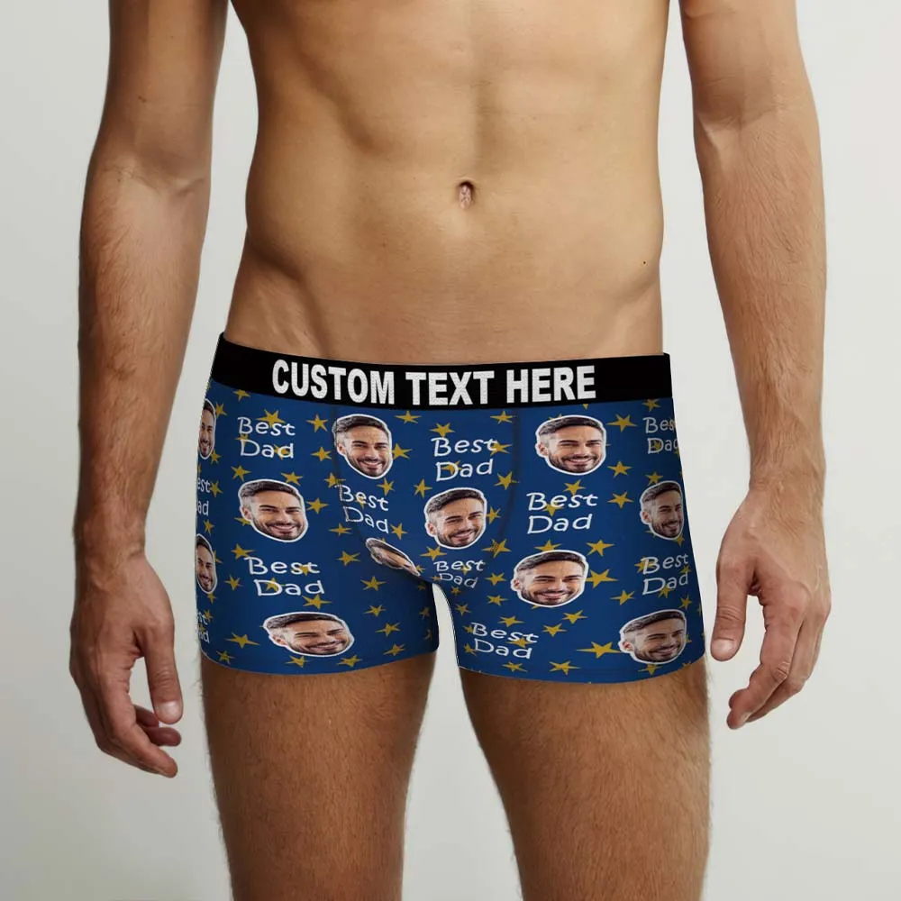 Custom Face Boxers Briefs Personalised Men's Shorts With Photo - For Best Dad