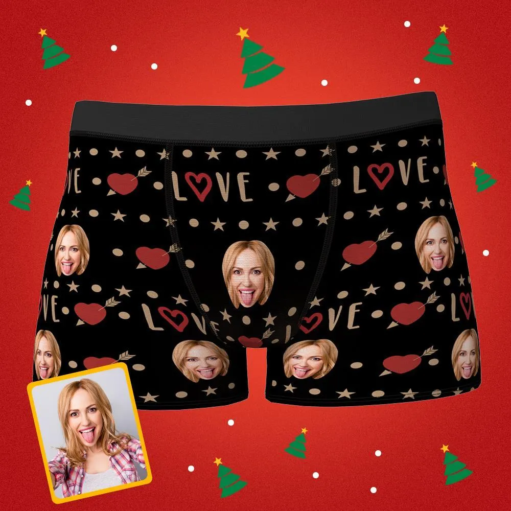 Custom Face Boxers Love Personalised Funny Naughty Underwear Gift For Boyfriend