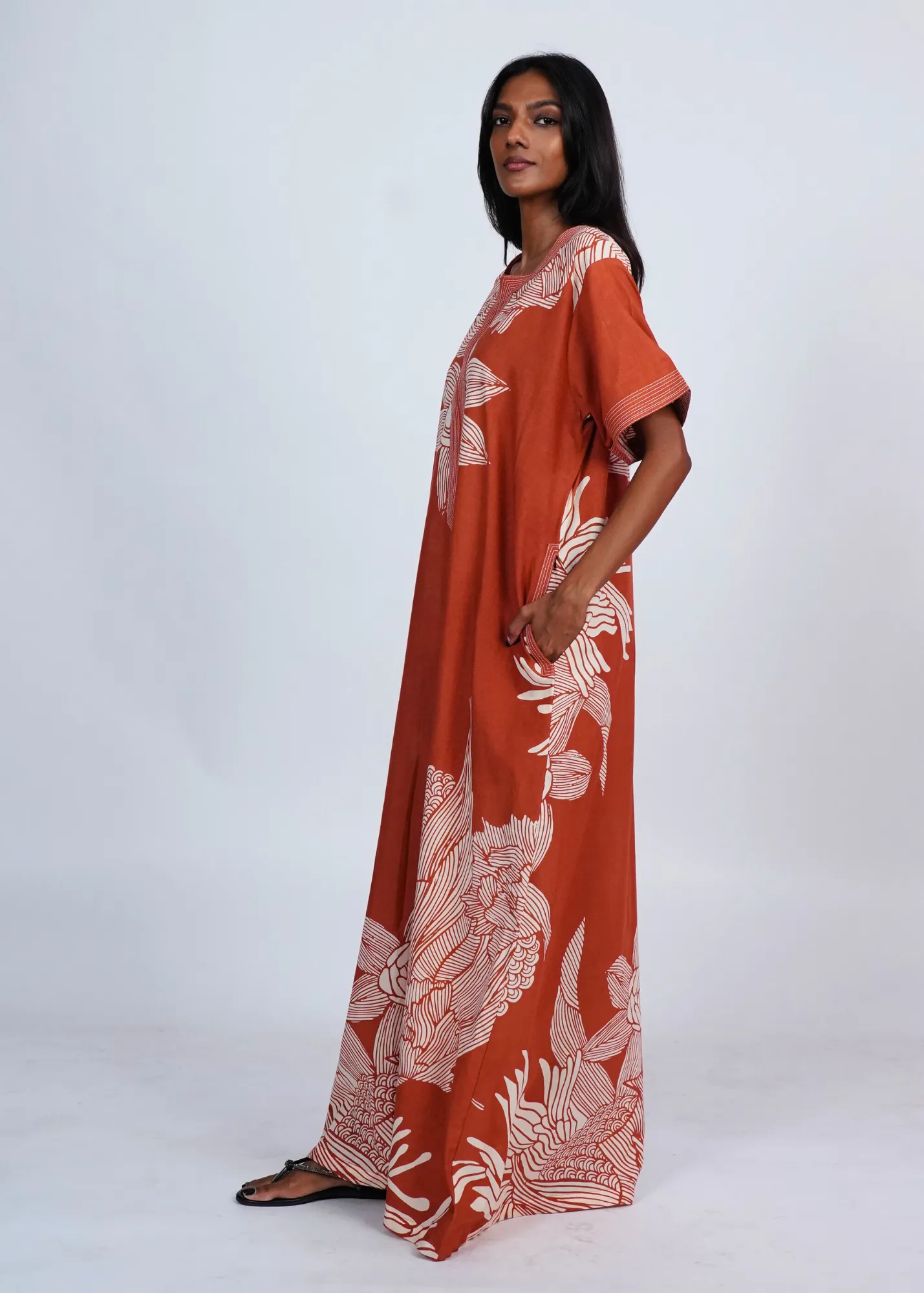 Diya Nightgown - Terracotta Satori