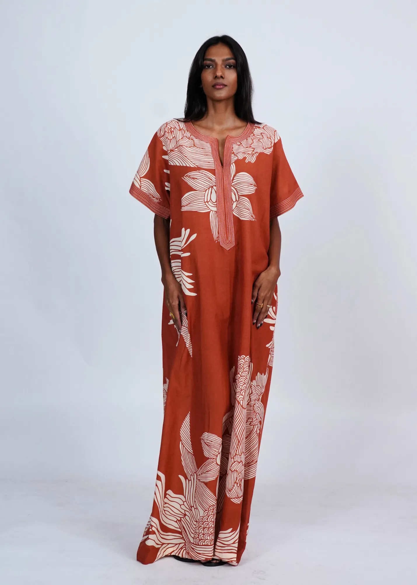 Diya Nightgown - Terracotta Satori