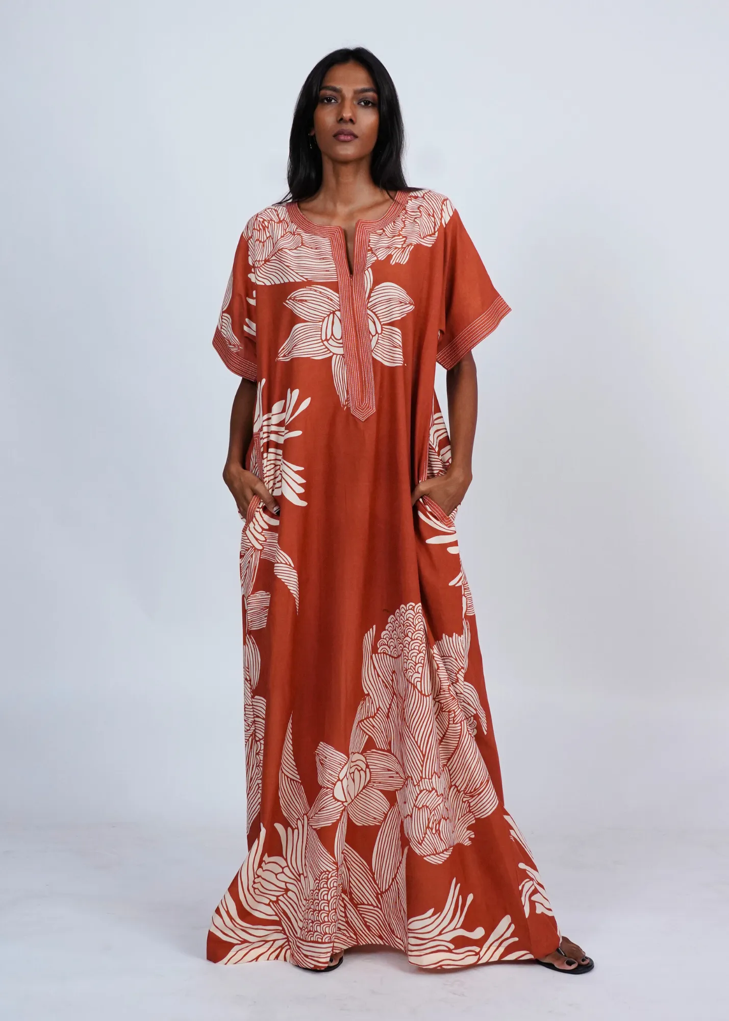 Diya Nightgown - Terracotta Satori