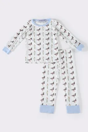 Duck print pajamas set