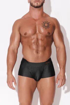 Dynamic Sheen Boxer Briefs - Charcoal Black