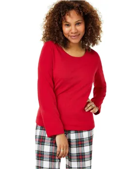 Family Pajamas Women's Soft Comfy Pajama Top Only, Red, S