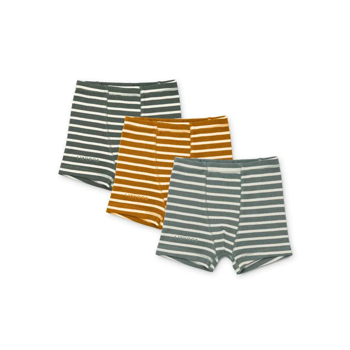 FELIX BOXERS 3 PACK STRIPES BLUE FOG MULTI MIX LIEWOOD