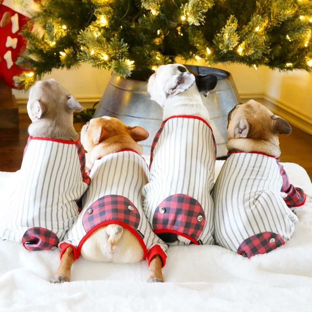 French Bulldog Pajamas | Frenchie Clothing | Buffalo Plaid