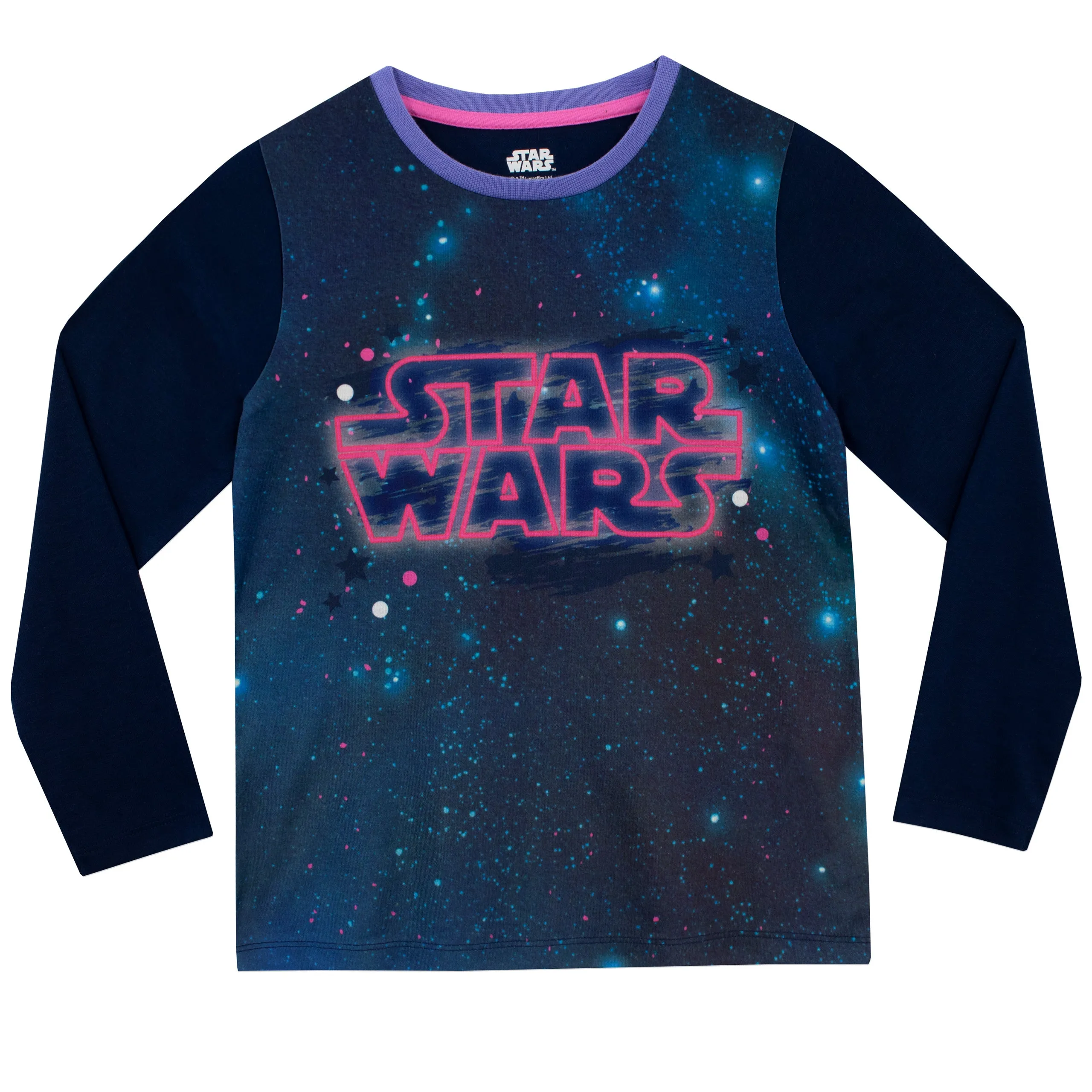 Adorable Girls Star Wars Pajama Set - Cozy & Fun Sleepwear for Young Fans