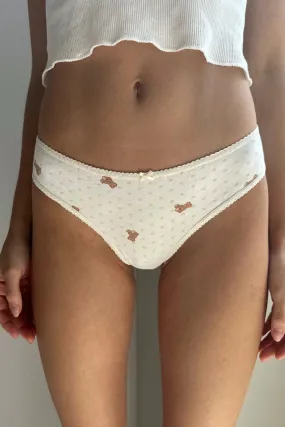 Heart & Teddy Bear Scallop Underwear