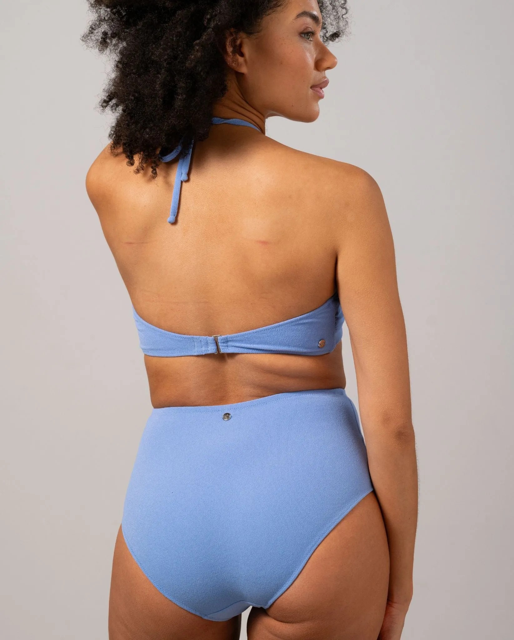 Highwaist Bikini Briefs Light Blue