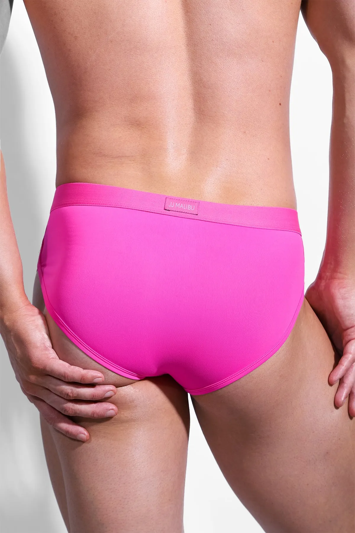 Neon Pink Hustler Cross Briefs - Stylish and Vibrant Underwear