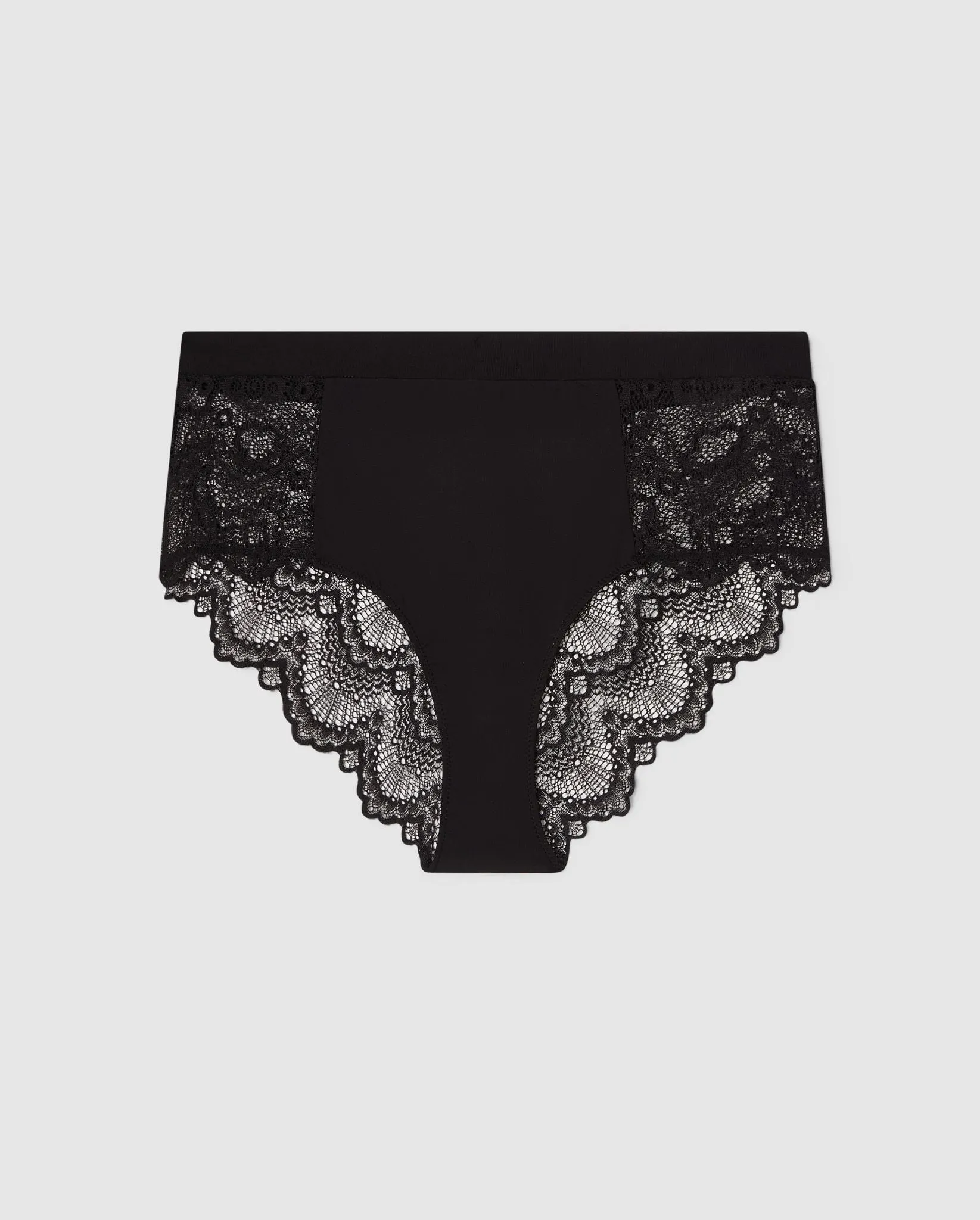 Lace Highwaist Briefs Black