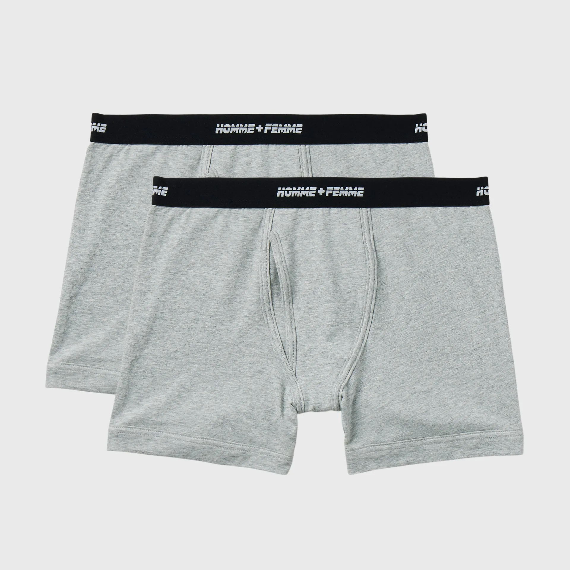 Logo Boxers 2 Pack Grey