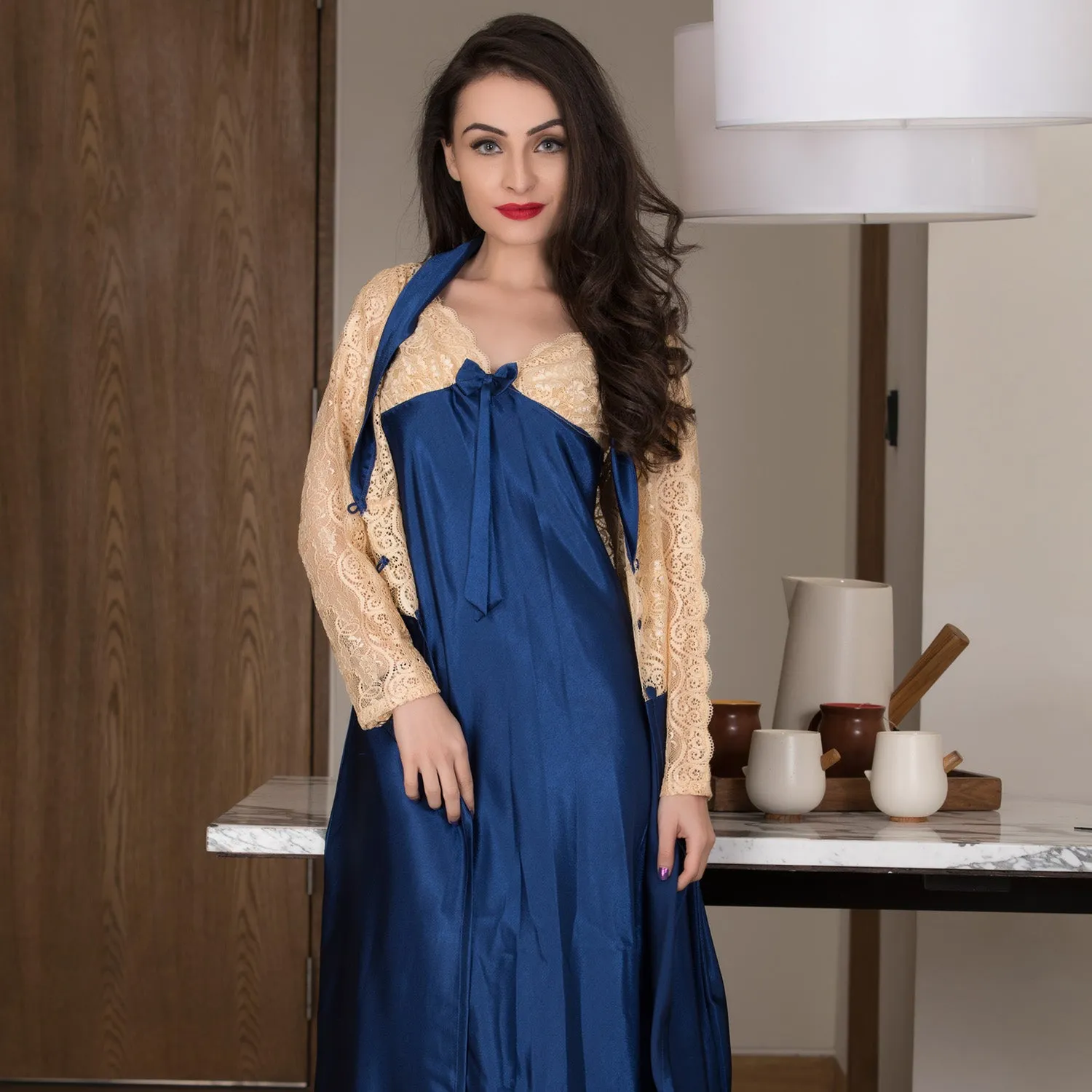 Long Nighty & Robe Nightgown set