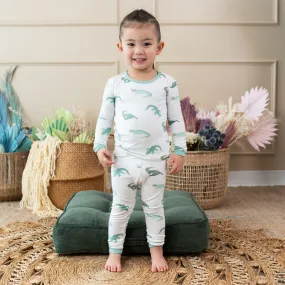 Long Sleeve Pajamas in Crocodile