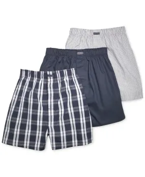 Mens Calvin Klein | Three-Pack Classic Fit Cotton Boxers | Shades of Blue