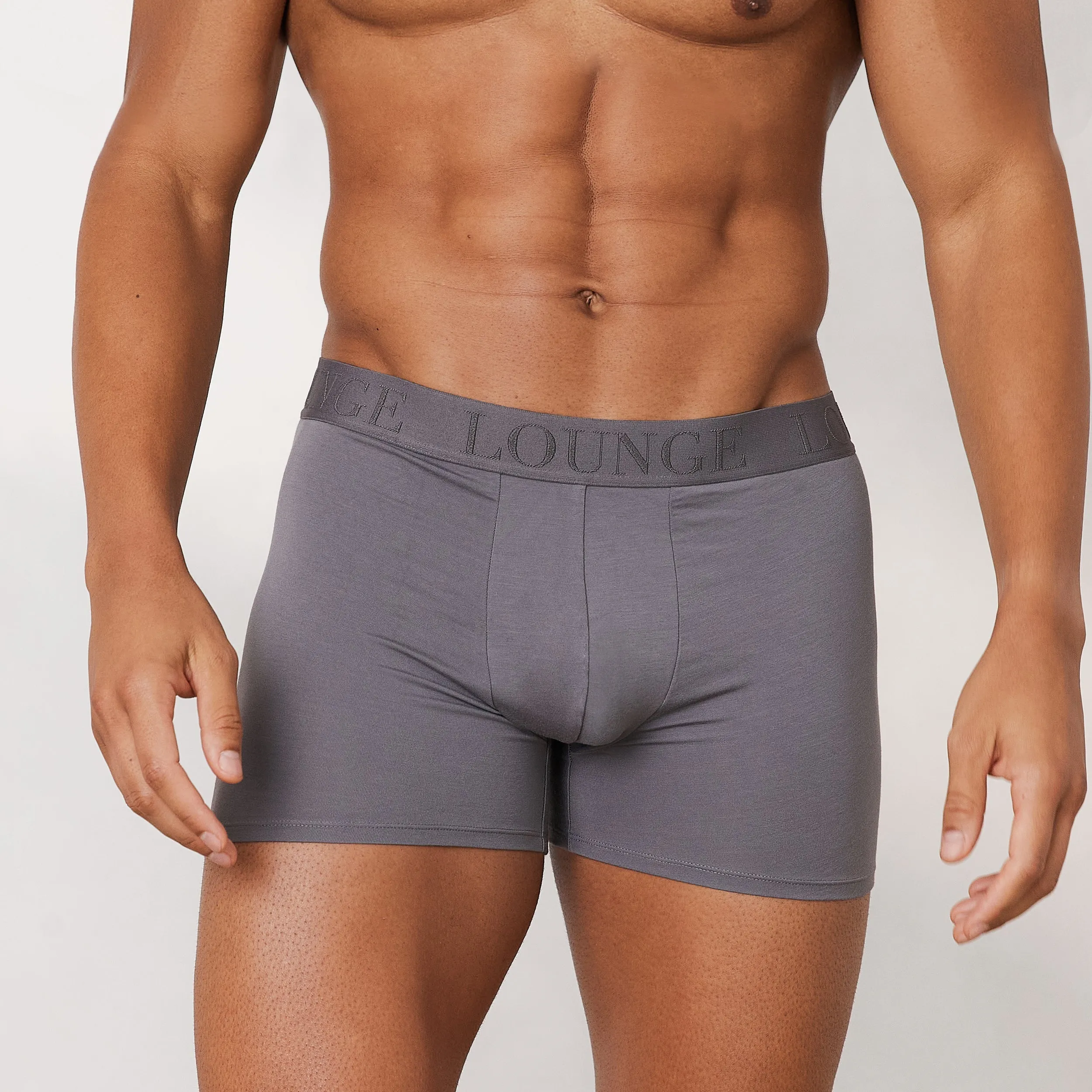 Men's Luxe Boxers (3 Pack) - Charcoal