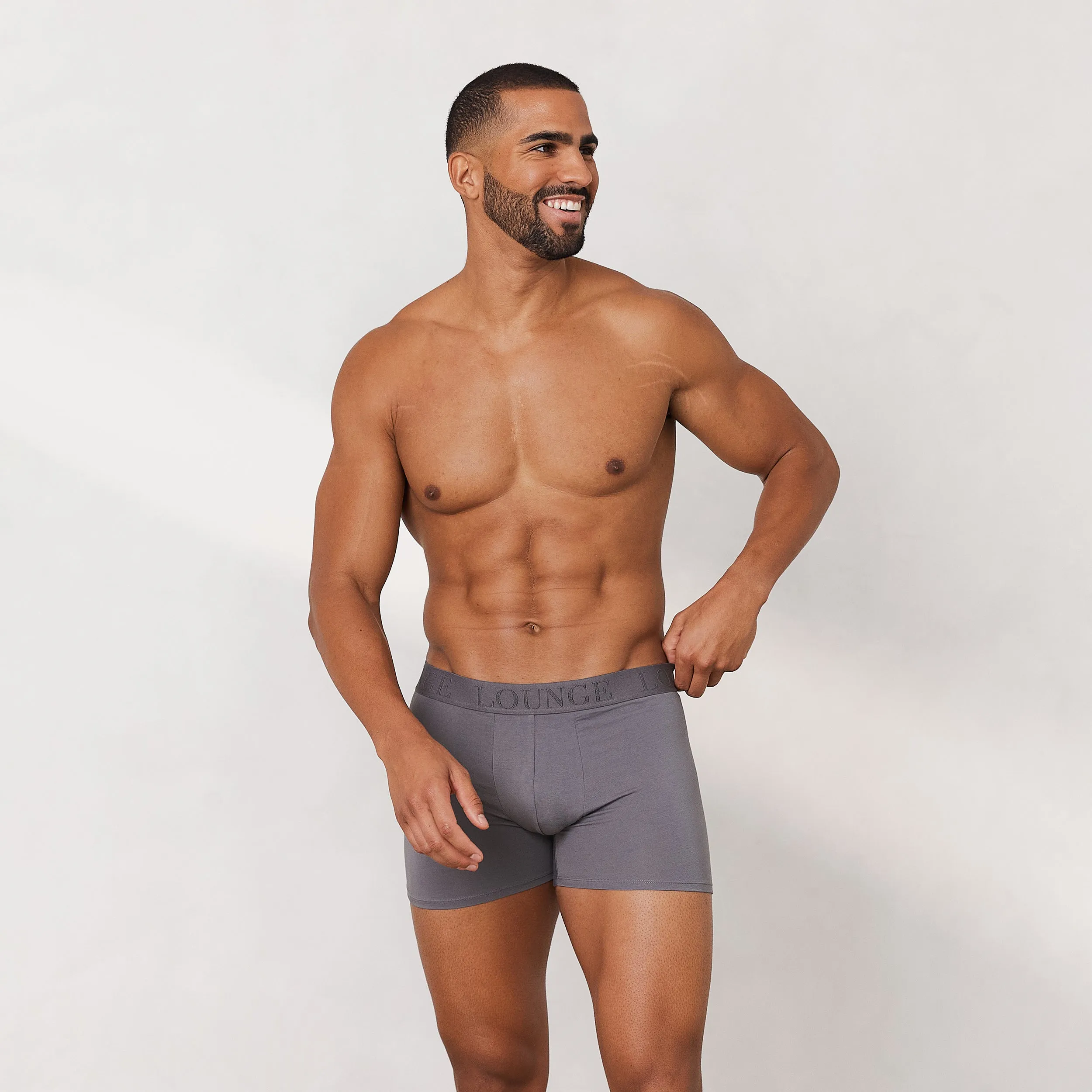 Men's Luxe Boxers (3 Pack) - Charcoal