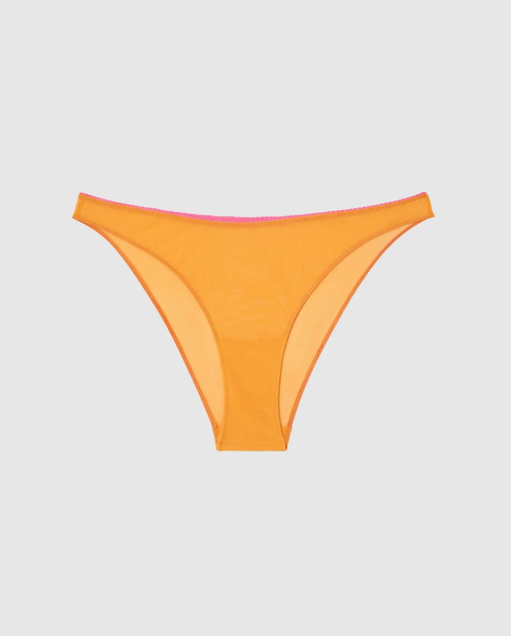 Mesh Bikini Briefs Apricot/Neon Pink